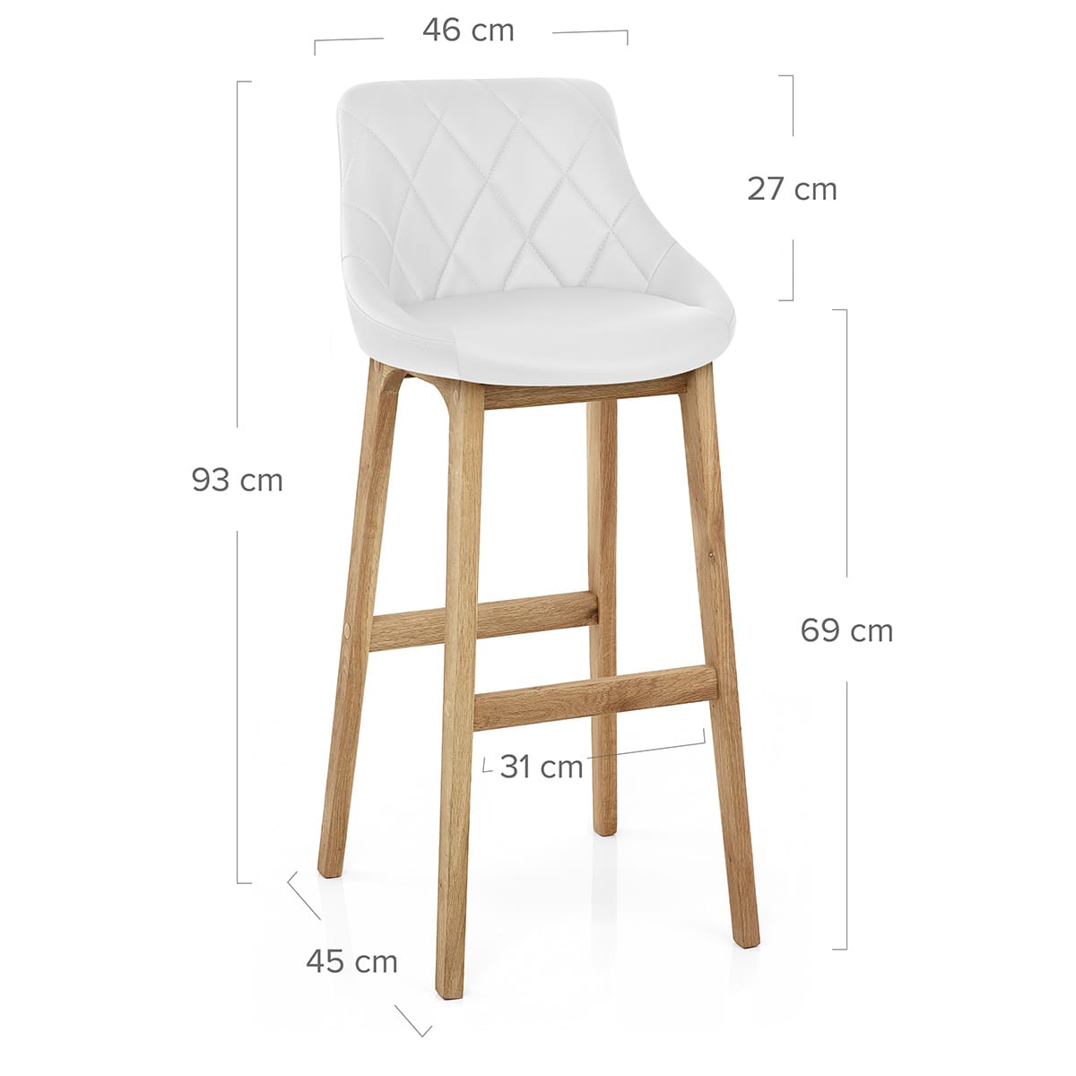 Sgabello Ecopelle - Breeze Bianco