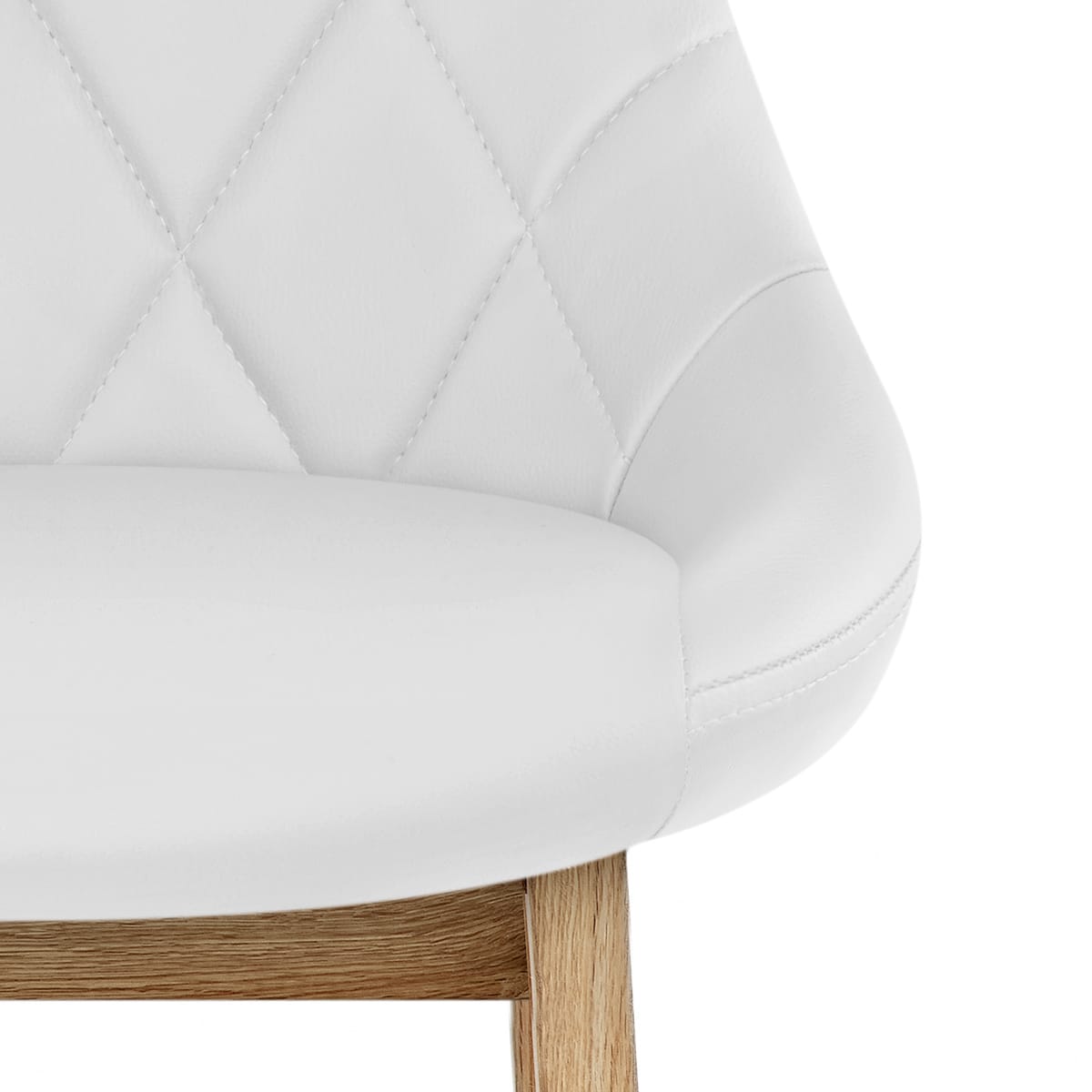 Sgabello Ecopelle - Breeze Bianco