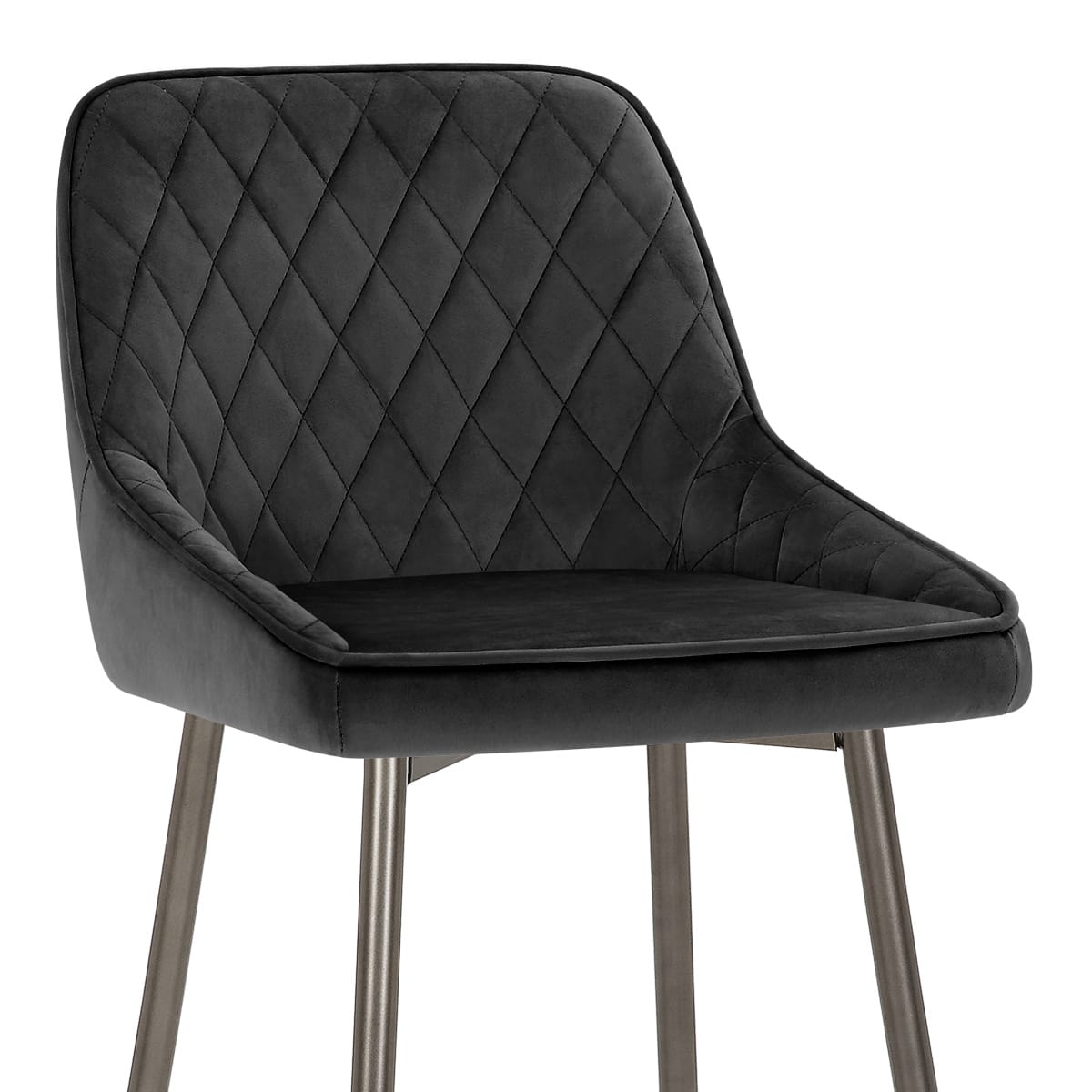 Sgabello Velluto - Brisbane Nero