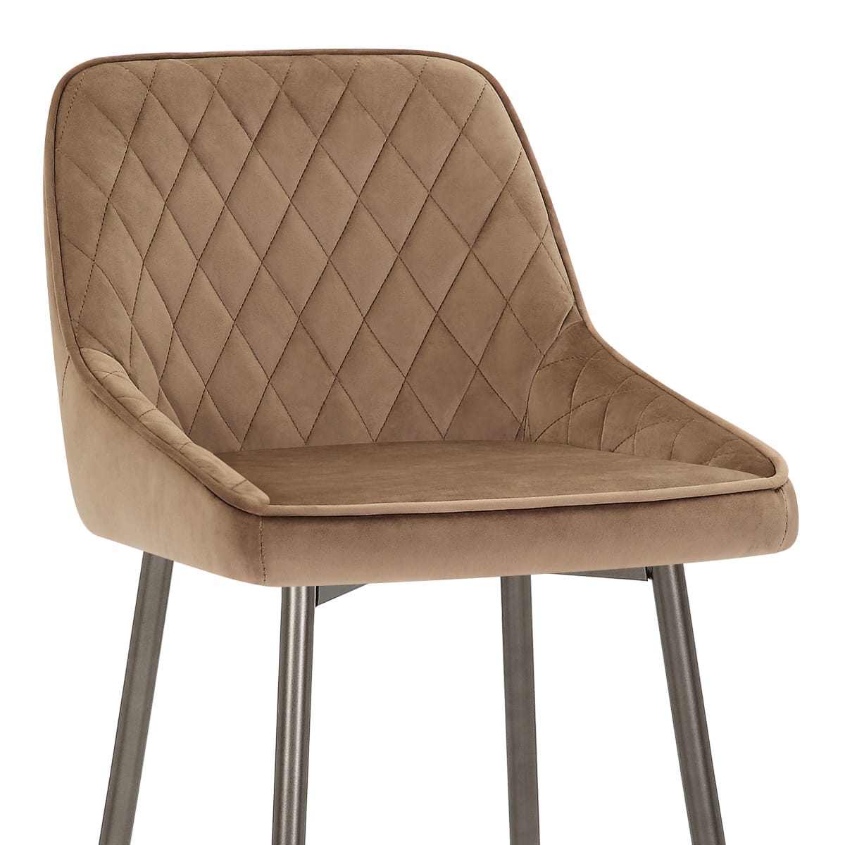 Sgabello Velluto - Brisbane Marrone
