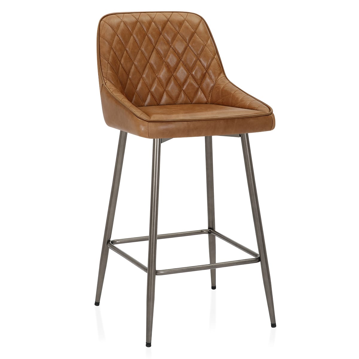 Sgabello Vera Pelle - Brisbane Marrone