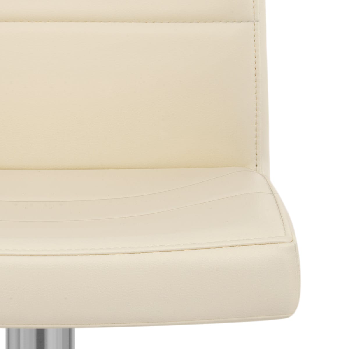 Sgabello Ecopelle Cromo Satinato - Breakfast Crema