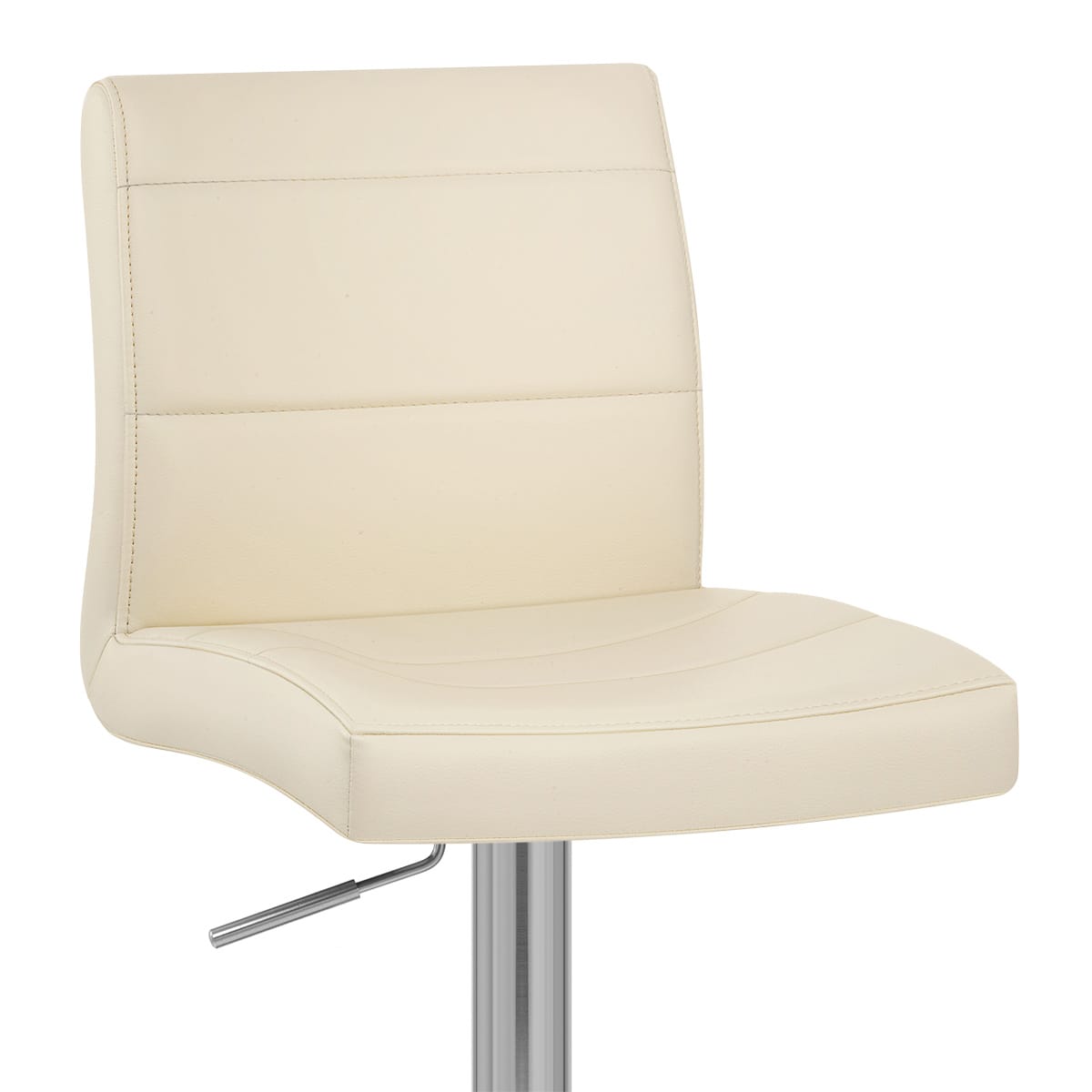 Sgabello Ecopelle Cromo Satinato - Breakfast Crema