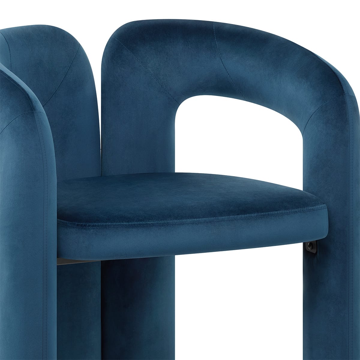 Sedia Velluto - Bubble Blu