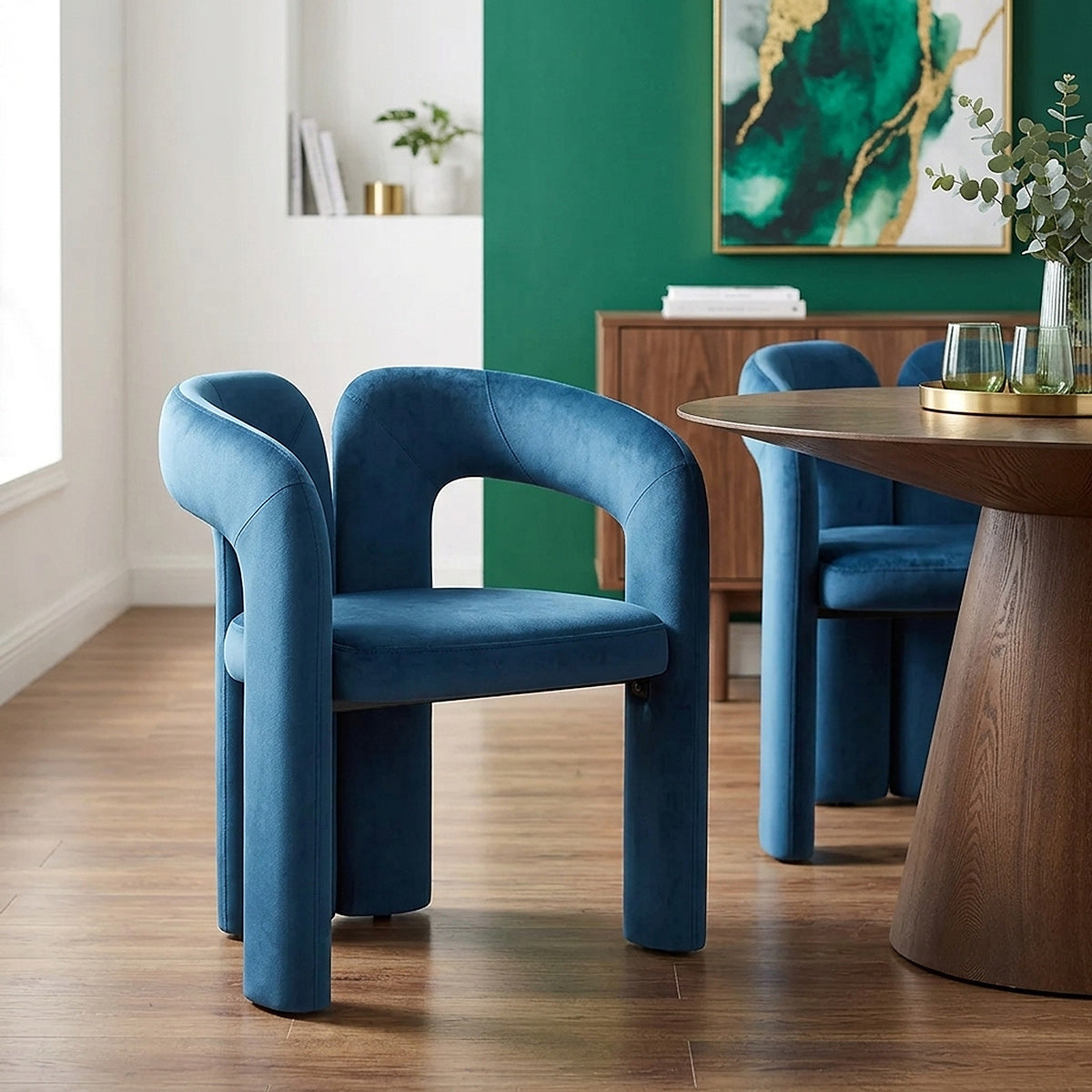 Samt Stuhl - Bubble Blau