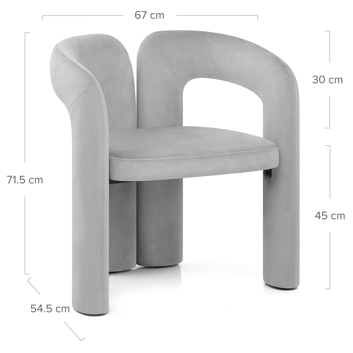 Sedia Velluto - Bubble Grigio