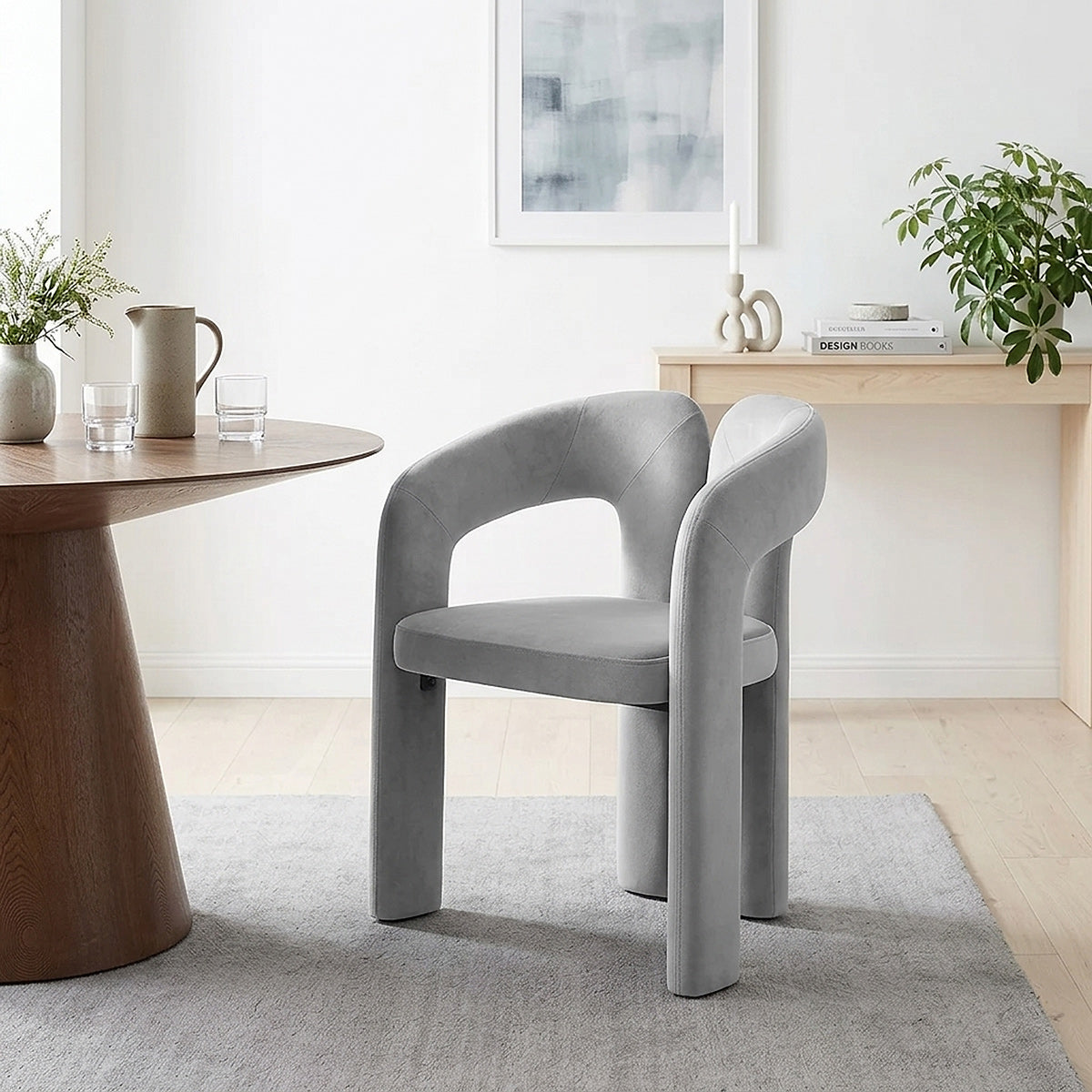 Samt Stuhl - Bubble Grau