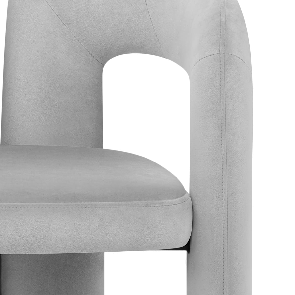 Sedia Velluto - Bubble Grigio