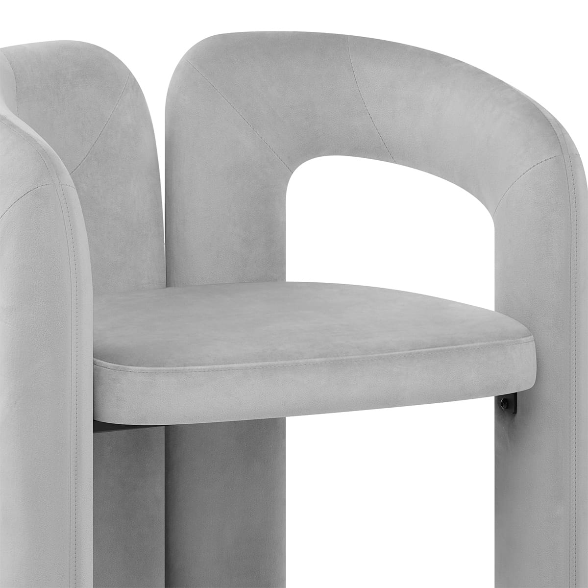 Sedia Velluto - Bubble Grigio