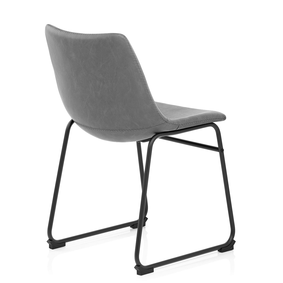 Sedia Ecopelle Anticata Satinata - Bucket Grigio