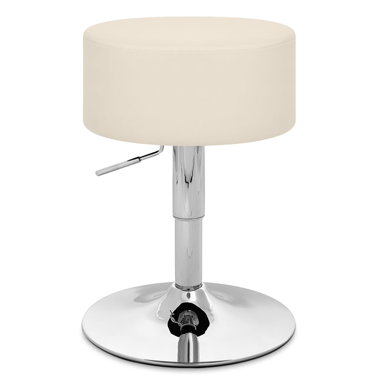 Kunstleder Hocker Chrom - Bullet Beige