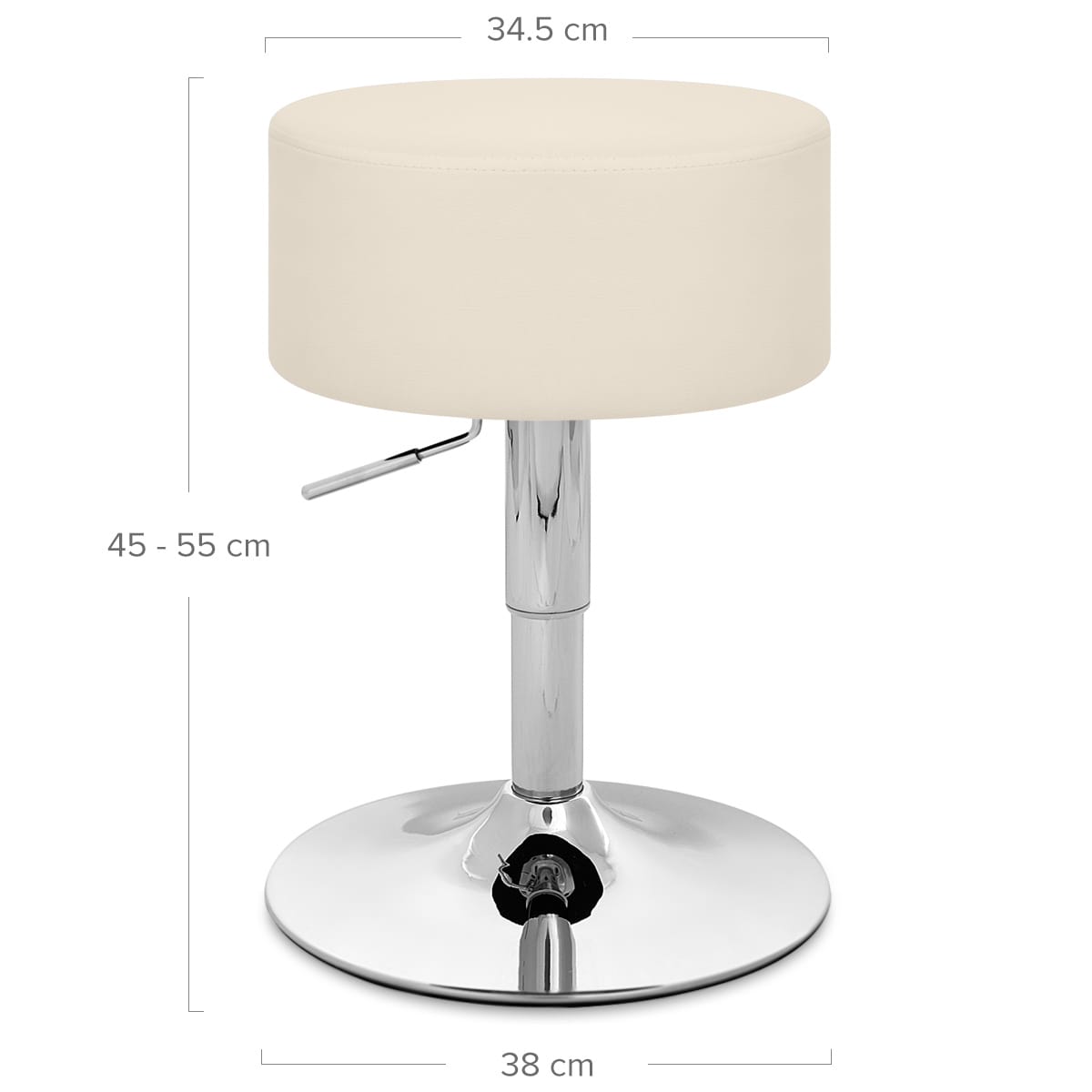 Kunstleder Hocker Chrom - Bullet Beige