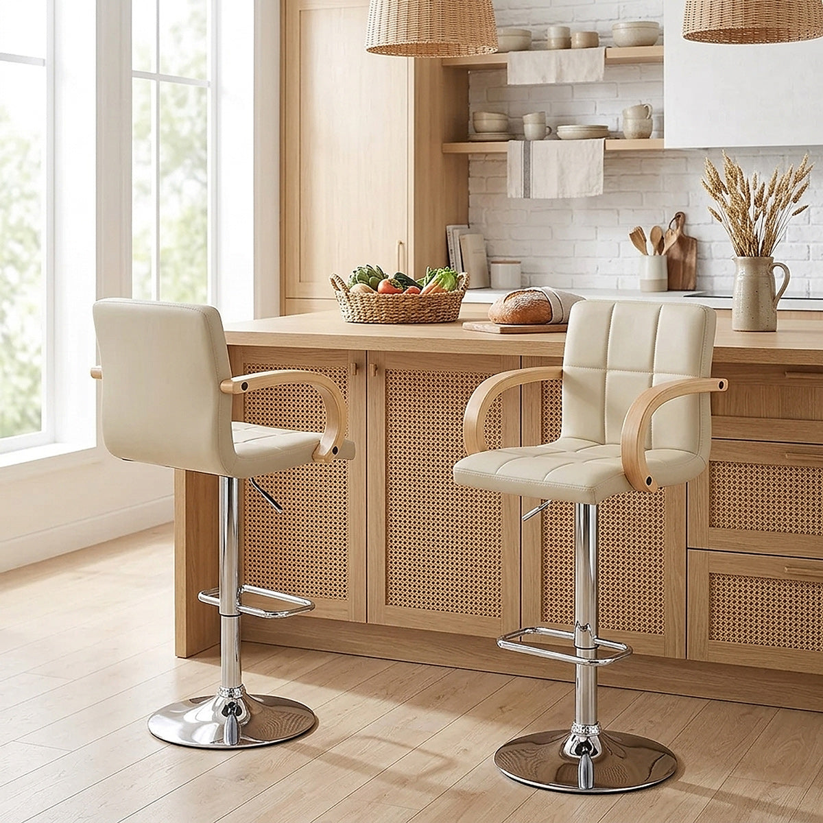 Barhocker Eiche - Burton Beige