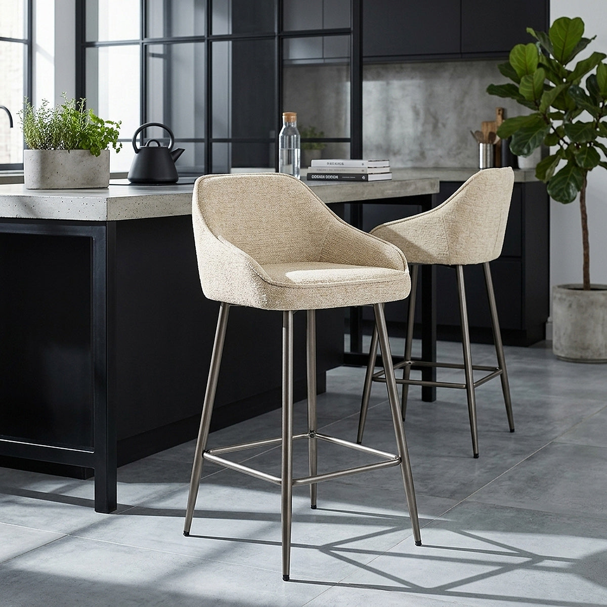 Sgabello Tessuto - Cairns Crema