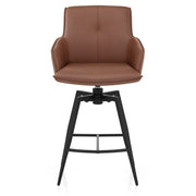 Sgabello Vera Pelle - Camden Marrone