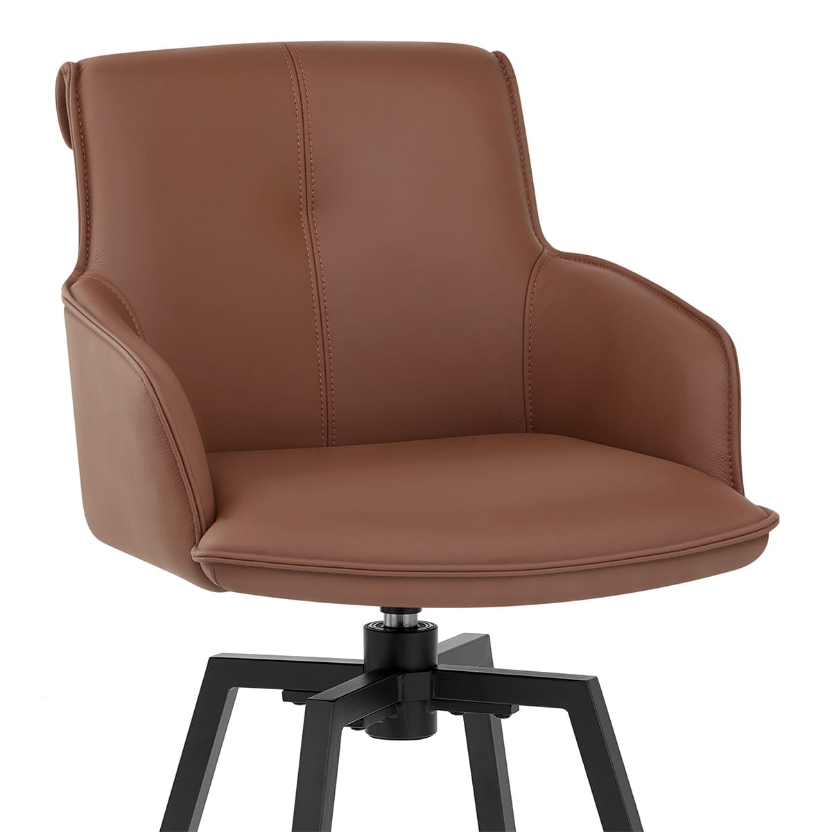 Sgabello Vera Pelle - Camden Marrone