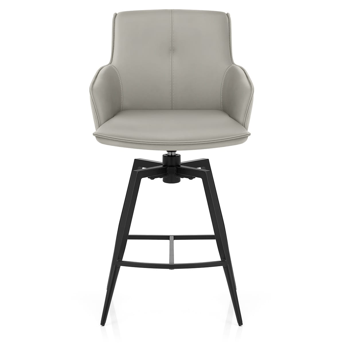 Barhocker Echtleder - Camden Grau