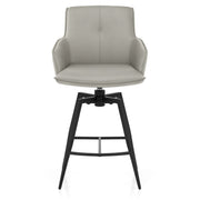 Sgabello Vera Pelle - Camden Grigio