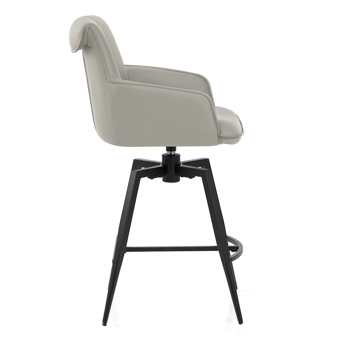 Barhocker Echtleder - Camden Grau