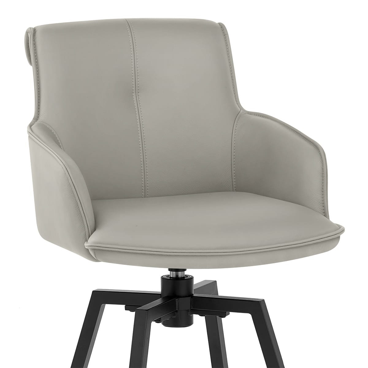 Sgabello Vera Pelle - Camden Grigio
