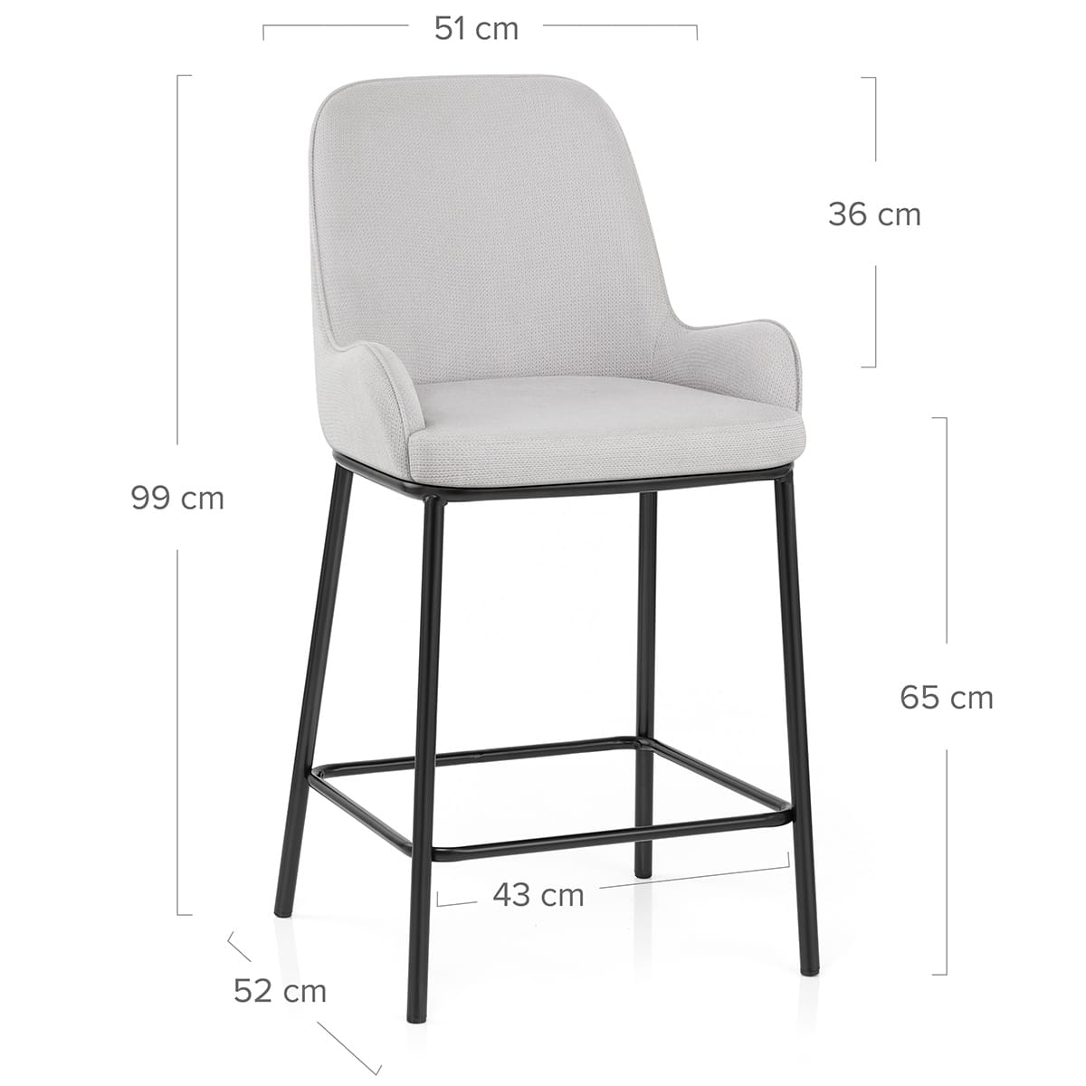 Barhocker Stoff - Cameo Grau