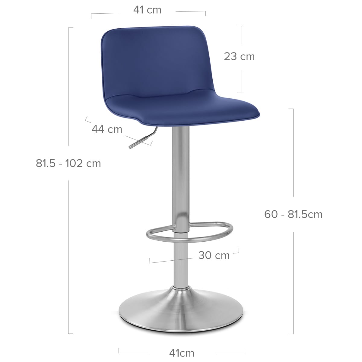 Sgabello Ecopelle Satinato - Cape Blu