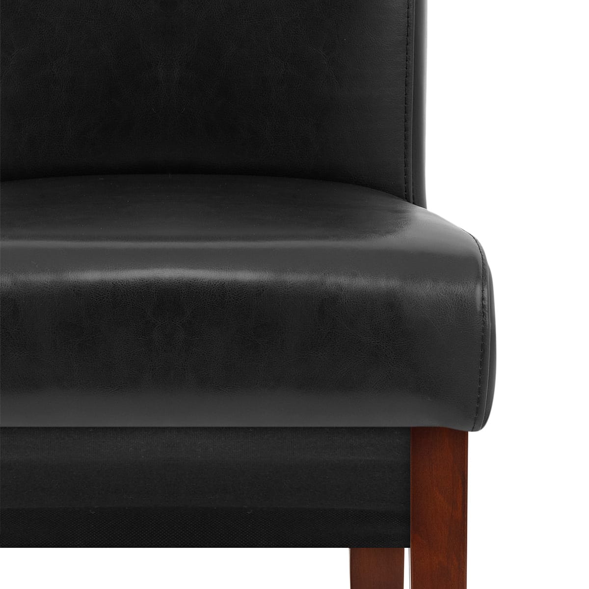 Sedia Pelle rigenerata Legno - Carlo Noce Nero