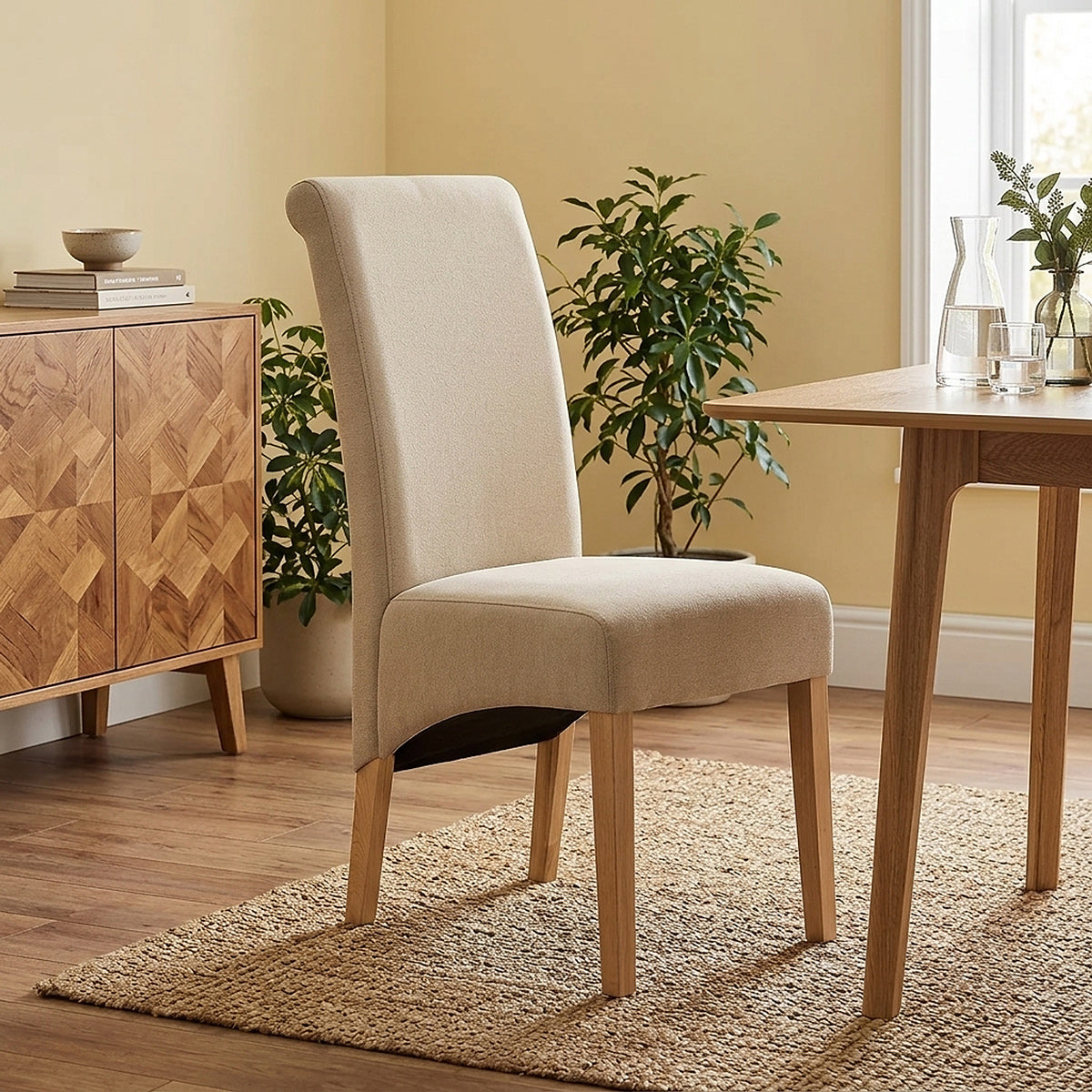 Stoff Stuhl - Carlo Beige