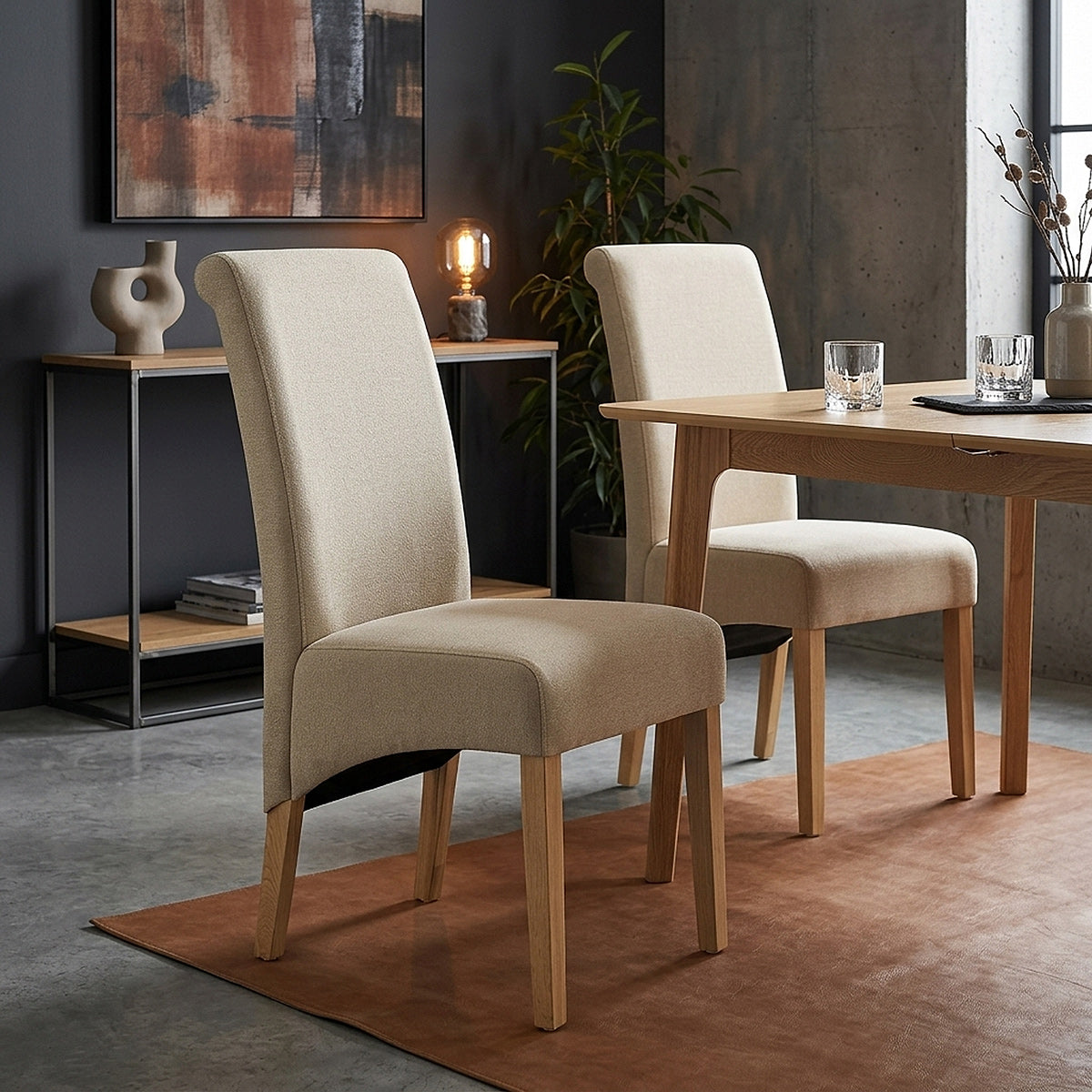 Stoff Stuhl - Carlo Beige