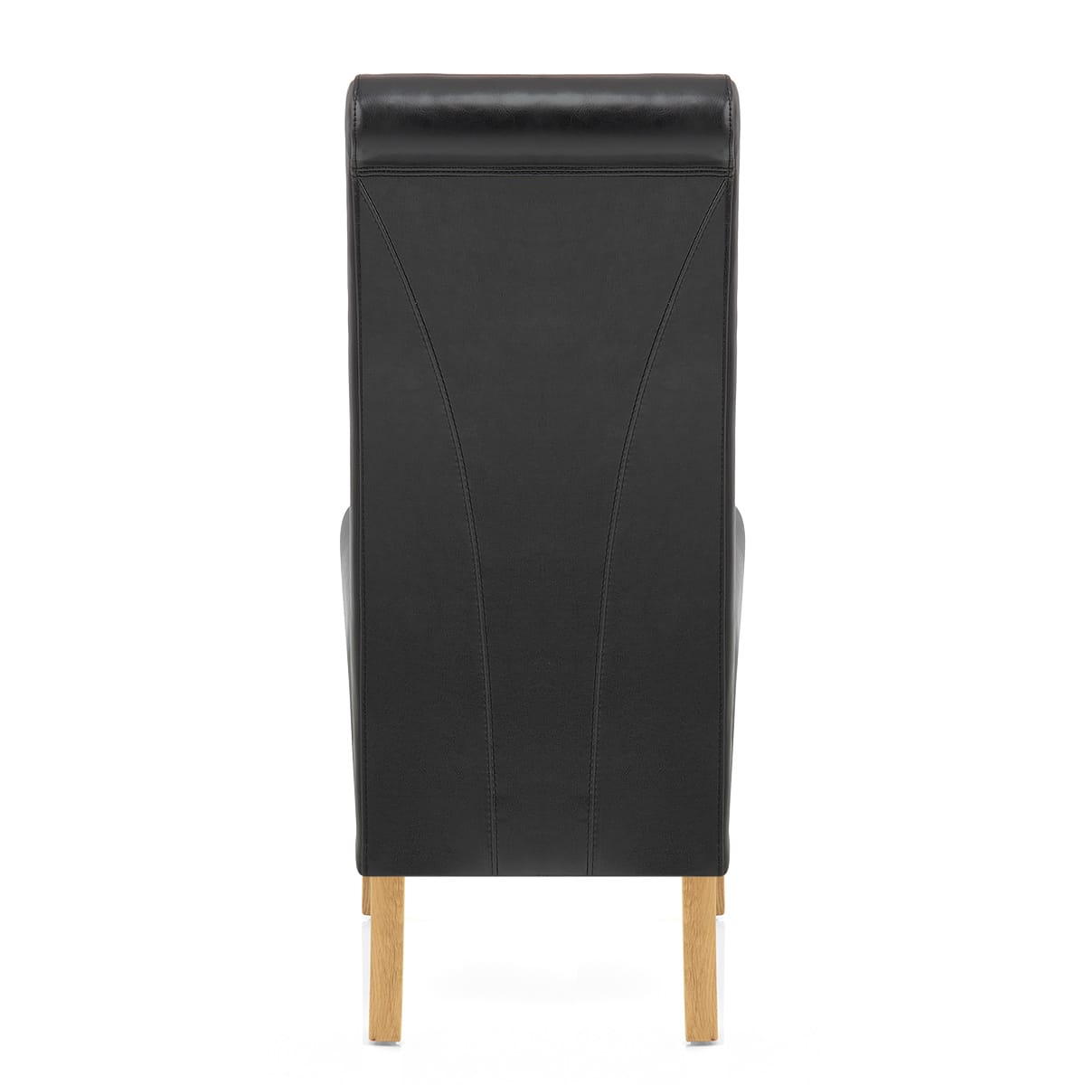 Sedia Pelle rigenerata Legno - Carlo Quercia Nero
