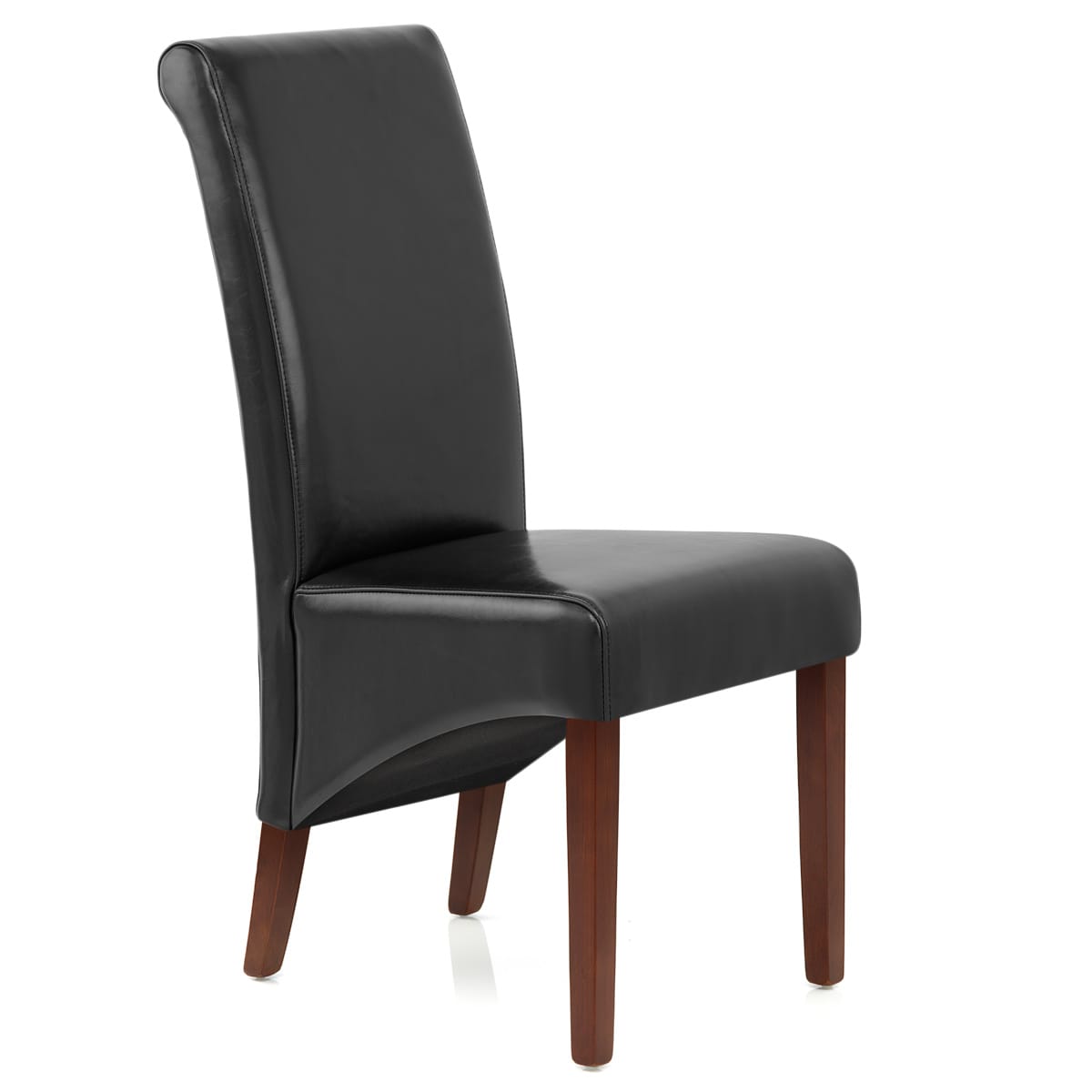 Sedia Pelle rigenerata Legno - Carlo Noce Nero