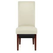 Sedia Pelle rigenerata Legno - Carlo Noce Crema