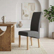 Stoff Esszimmerstuhl Eiche - Carolina Dunkelgrau