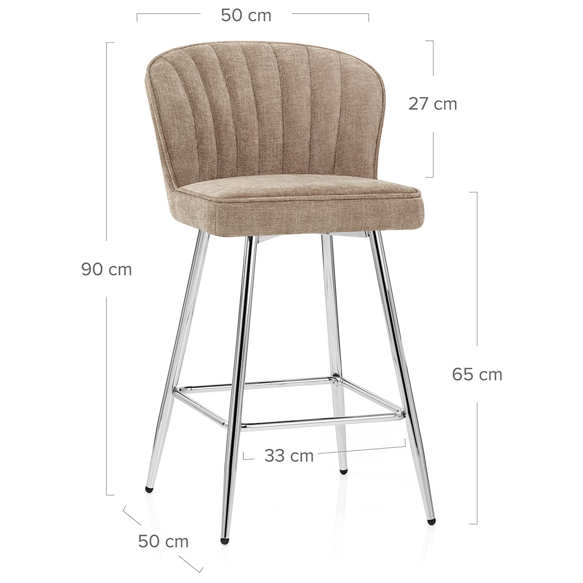 Stoffbarhocker - Chase Beige