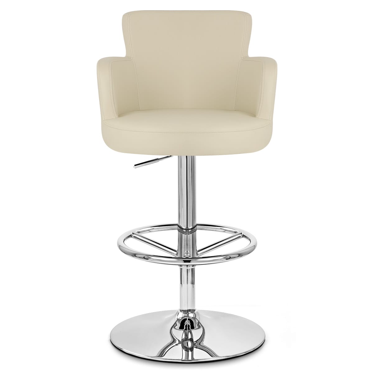 Kunstleder Barhocker Chrom - Chateau Beige