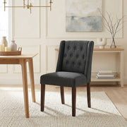 Stoff Stuhl Walnuss - Chatsworth Grau