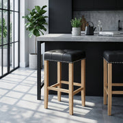 Holzbarhocker Eiche - Chelsea Schwarz