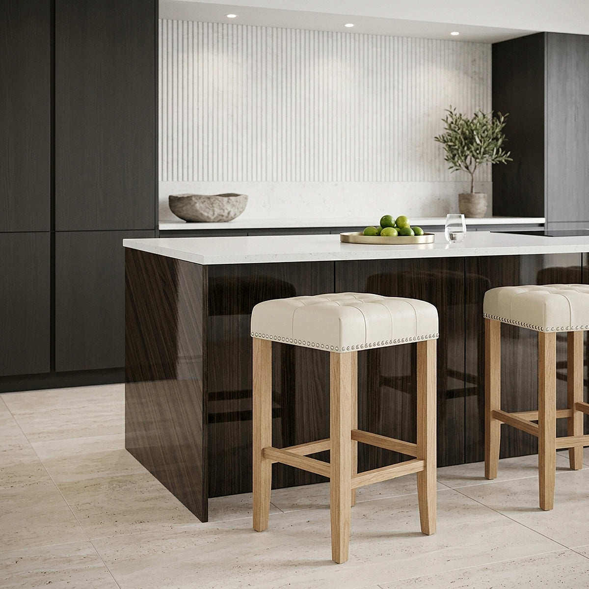 Holzbarhocker Eiche - Chelsea Beige