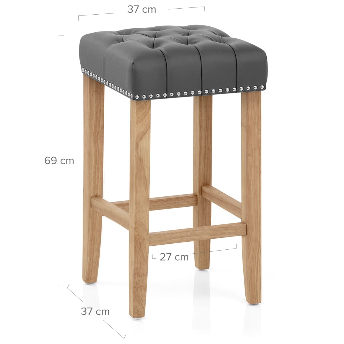 Holzbarhocker Eiche - Chelsea Grau