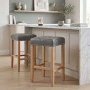 Holzbarhocker Eiche - Chelsea Grau