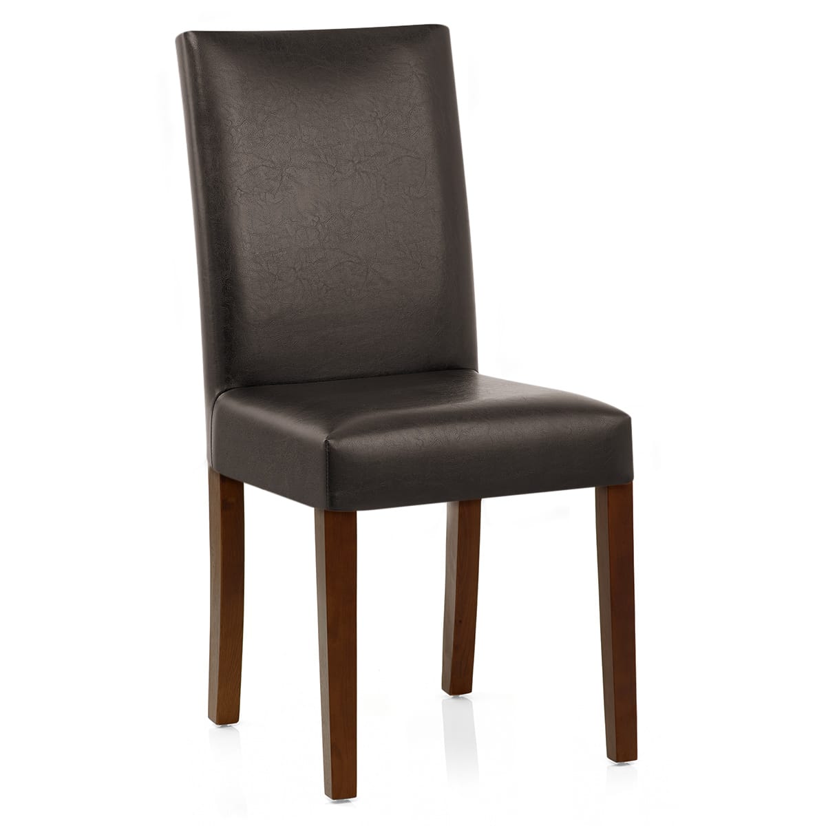 Sedia Pelle rigenerata Legno - Chicago Noce Marrone