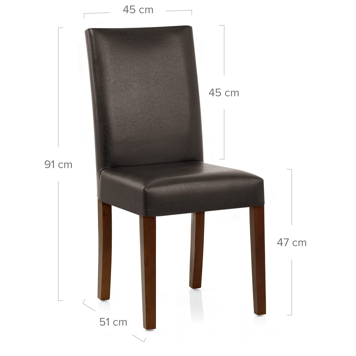 Sedia Pelle rigenerata Legno - Chicago Noce Marrone