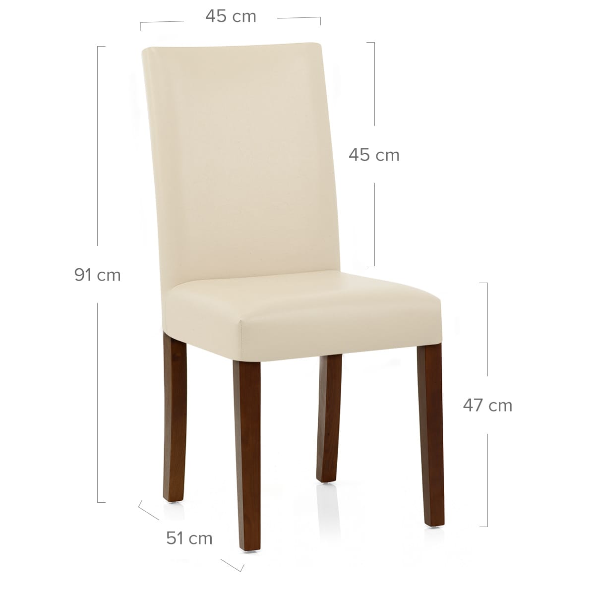 Holzstuhl Walnuss - Chicago Beige
