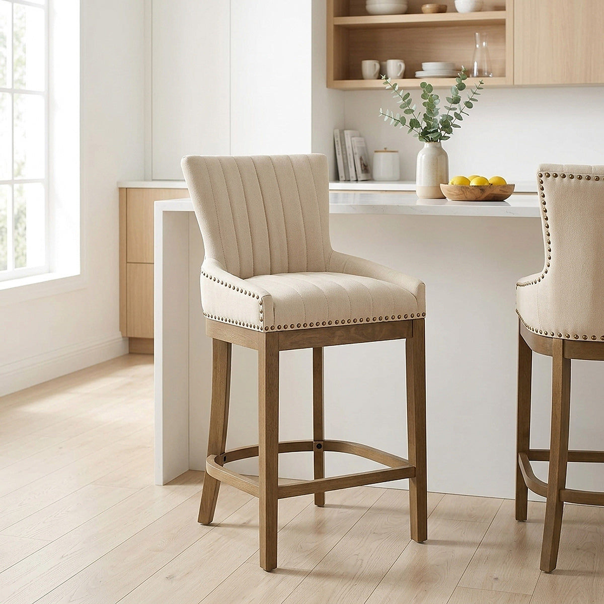 Kunstleder Barhocker - Chiltern Beige