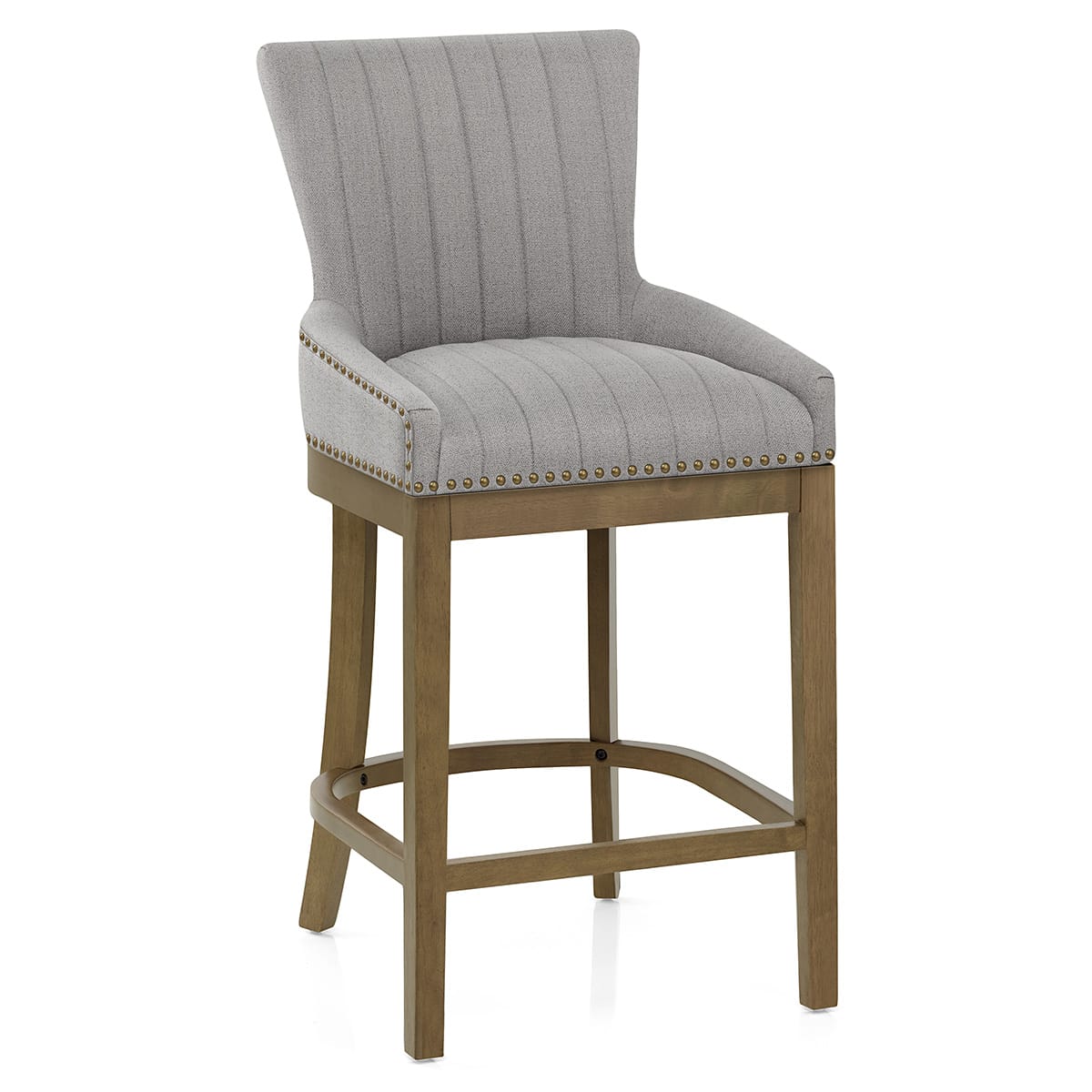 Stoff Barhocker Eiche - Chiltern Grau