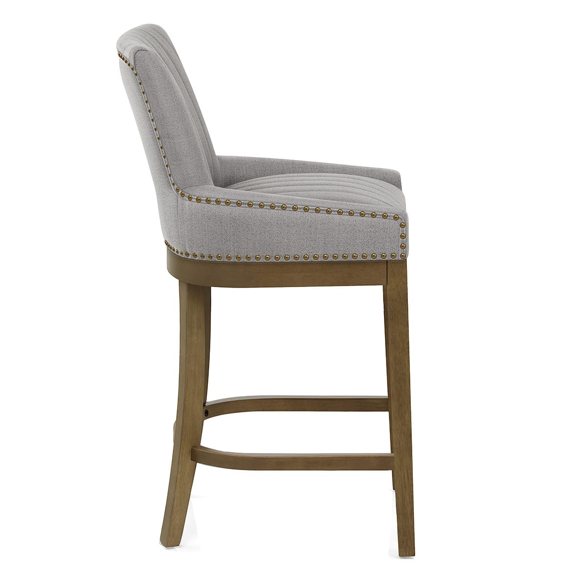 Stoff Barhocker Eiche - Chiltern Grau
