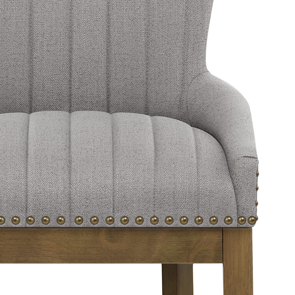 Stoff Barhocker Eiche - Chiltern Grau