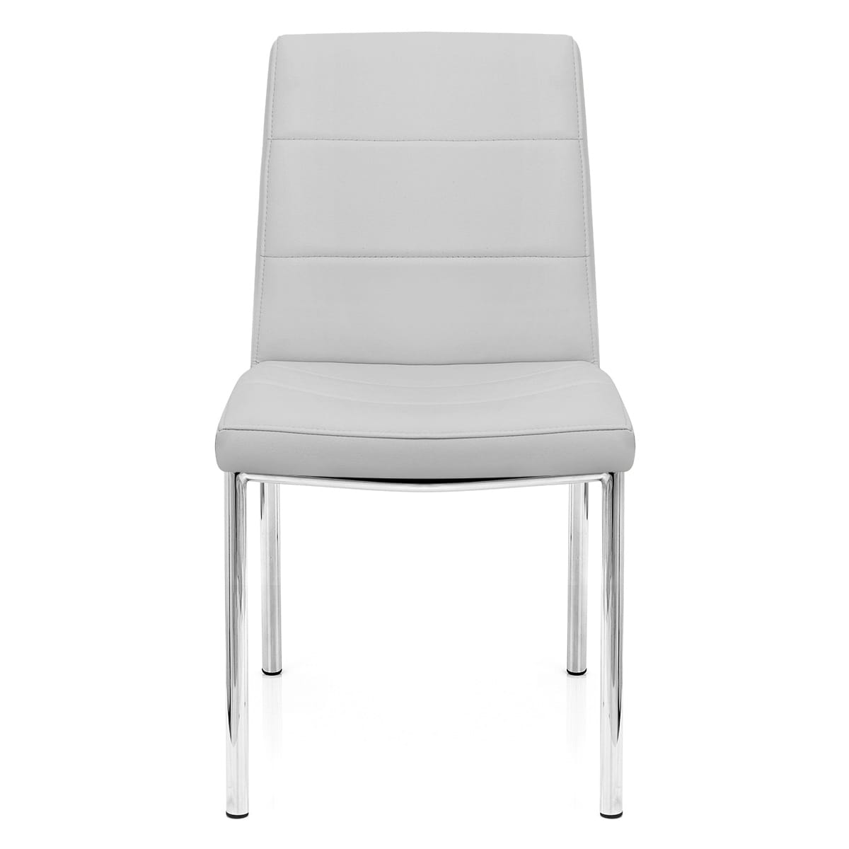 Sedia Ecopelle Cromato - Breakfast Grigio
