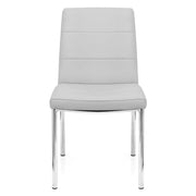 Sedia Ecopelle Cromato - Breakfast Grigio