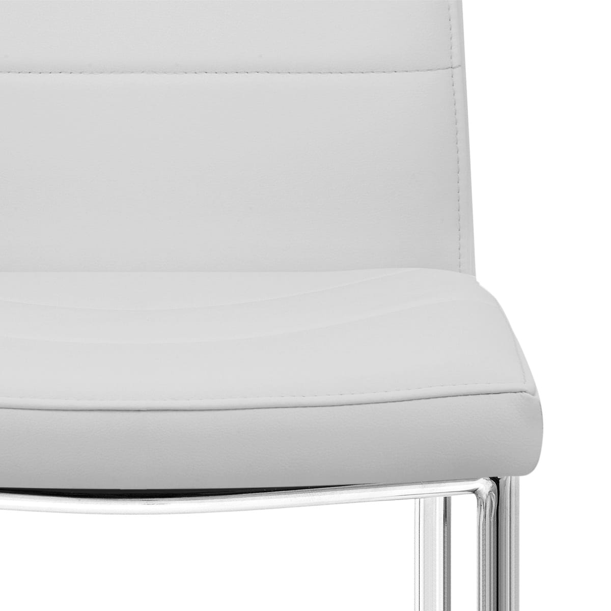 Sedia Ecopelle Cromato - Breakfast Grigio